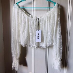 NWT LOBA Clares Top in Ivory in X-Small